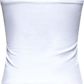 Brunello Cucinelli Womens Bandeau Jersey Top White Cotton Tops