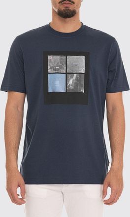 HUGO BOSS T-shirt in cotone a maniche corte con stampa grafica e girocollo