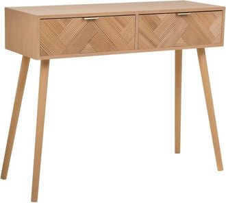 Wanderlust Deco Recibidor De Madera Con 2 Cajones Marron 99x34x78