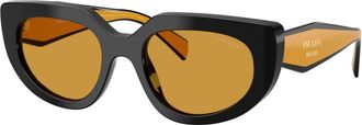 Prada D02S Zonnebril - unisex - Zonnebrillen - Zwart - 53 MM - Accessoires