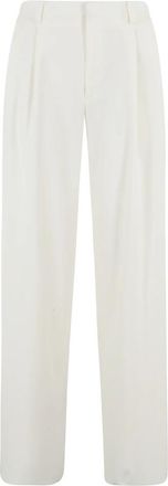 Tagliatore Panalone - Dames - Straight fit broeken - Wit - L - Leer - Broeken