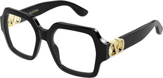 Valentino Geometrische Bril - Dames - Accessoires - Zwart - Maat: 52 MM