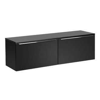 Petits Meubles Mueble bajo lavabo 160 cm tableros laminados y mdf negro