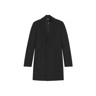HUGO BOSS H-Hyde Slim-Fit Jas - Heren - Mantel - Zwart - M - Wol - Jassen