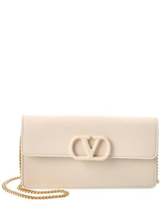 Valentino Vlogo Signature Leather Wallet On Chain