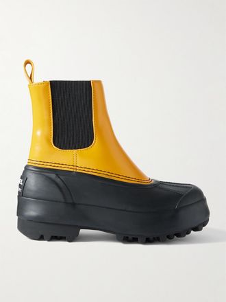 Proenza Schouler + Sorel Stivaletti Chelsea Platform In Gomma E Pelle Caribou - Giallo