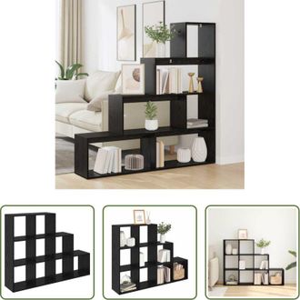 vidaXL vidaXL Stile moderno - Libreria divisoria Rovere Nero 137,5 x 29 x 103,5 cm