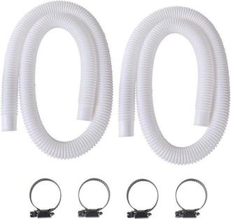 No Brand Manguera Para Piscina - 32 Mm, 2 Piezas, 150 Cm, Manguera De Repuesto, Apta Para Bomba Intex 330/530/1000 Gph