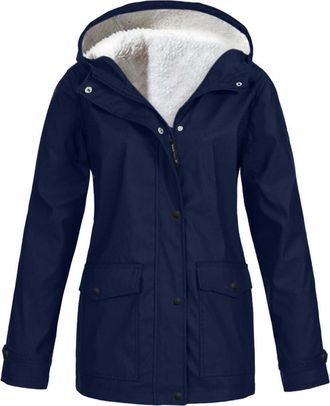 Generic Ladies Waterproof Rain Jackets with Hood Womens Tracksuit Jacket Plus Size Womens Raincoats Waterproof Jackets Long Plus Size Hoodie Women Long Trench