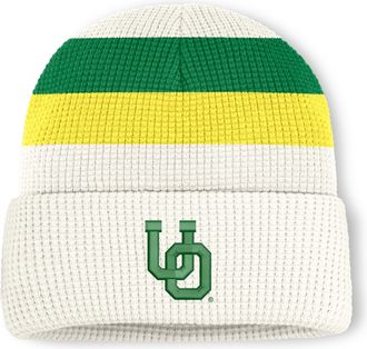 Nike Oregon Nike Mens College Cuffed Beanie in White | N41C11KUOV-HFC