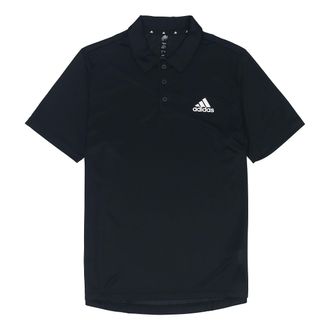 adidas M Pl Ps Training Sports Breathable Short Sleeve Polo Shirt Black GM2134