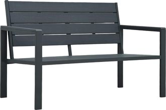vidaXL Vidaxl - Panchina Da Giardino 120 Cm In Hdpe Grigia Con Aspetto Legno