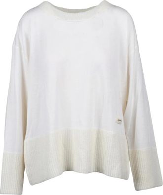 A|X Armani Exchange Pullover met ronde hals - Dames - Ronde hals truien - Wit - L - Wol - Truien & Vesten