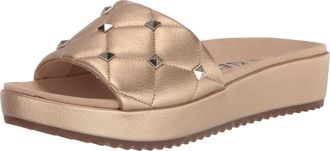 Anne Klein Valli Slide Sandal Light Gold VALL02F9-GLD Womens
