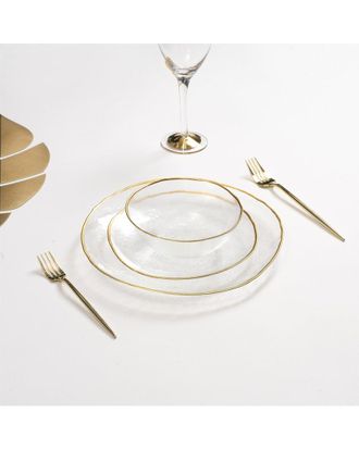 Alice Pazkus Set of 4 Dinner Plates With Rim