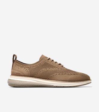 Cole Haan Mens &Oslash;riginal Grand Energyweave Stitchlite Wingtip Oxford Shoes - Brown Size 10.5