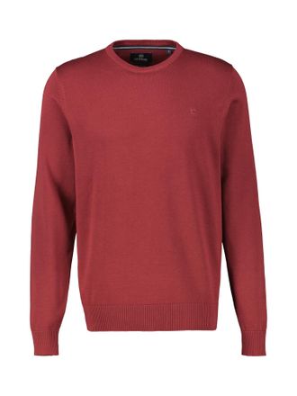 Lerros Strickpullover LERROS Crewneck Strickpullover, Herren, Gr. XXL, scandinavian rot, 100% Baumwolle, Pullover Strickpullover, Weicher Strick-Pullover, Ru