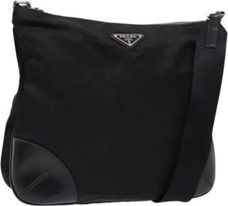 Prada Pre-owned Nylon prada-bags - Dames - Vintage Schoudertas - Zwart - ONE Size - Nylon - Vintage