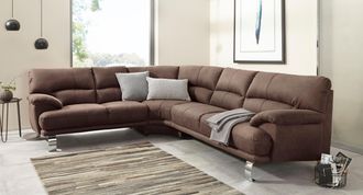Trendmanufaktur Ecksofa »Cecilia II, in italienischen Design, bequem, hoher Sitzkomfort, L-Form« extrabreite Armlehnen für noch mehr Sitzkomfort