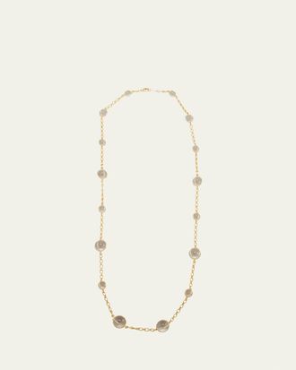 Verdura 18k Yellow Gold Rock Crystal Bubbles Necklace