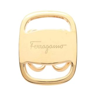 Ferragamo Pre-owned Accessories, female, Yellow, Size: ONE SIZE Pre-owned Scarf Ring