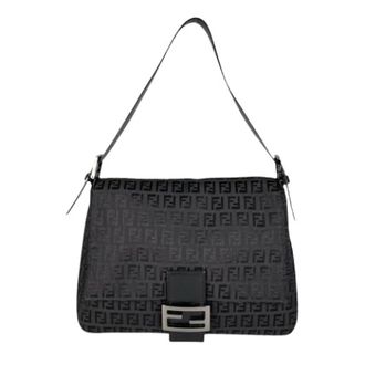 Fendi Pre-owned Shoulder Bags, female, Black, Size: ONE SIZE Pre-owned Zucchino Shoulder Bag