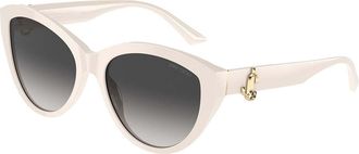 Jimmy Choo London JC5007 50088G Womens Sunglasses White Size 55
