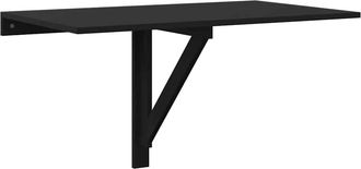 vidaXL Vidaxl - Mesa De Pared Plegable Madera Contrachapada Negra 100x60x56 Cm