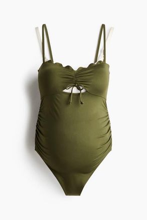 H&M Mama Swimsuit in Olive Green at Nordstrom, Size Medium