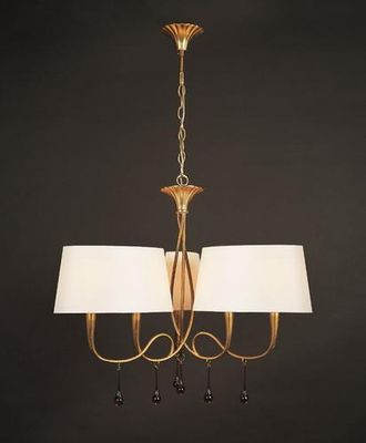 Mantra Mantra L&aacute;mpara De Techo Paola Dorada 3 Brazos &Oslash;77cm 6xe14 3540