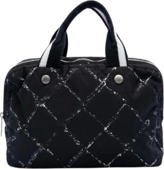 Chanel Pre-owned Handbags, female, Black, Size: ONE SIZE Pre-owned Nylon Handbag