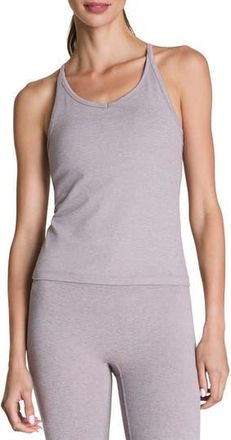Spanx SoftStretch Rib Shelf Bra Performance Tank in Coastal Fog at Nordstrom Rack, Size X-Small
