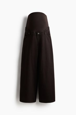 H&M MAMA Wide Jeans - Dunkelbraun