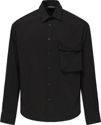 Giuliano Galiano Zwarte korte mouw knoop shirt - Heren - Casual Overhemden - Zwart - XL - Overhemden