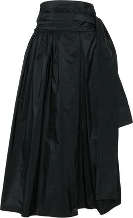 CO. GO pleated wrap skirt - women - Fabric - 3 - Black