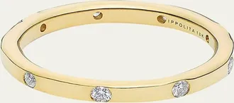 Ippolita Thin Band Ring in 18K Gold with Diamonds