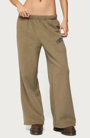 Edikted Camo Crush Sweatpants in Olive at Nordstrom, Size X-Small