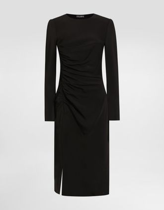 Dolce & Gabbana Structured Cady Dress - Woman Dresses Black Viscose 38