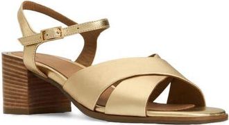 Aquatalia Domenica Weatherproof Ankle Strap Sandal in Platino Nappa at Nordstrom, Size 8.5