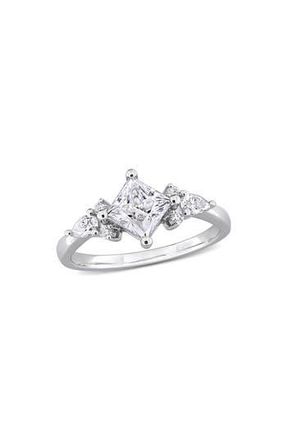 Delmar Princess Cut Lab-Created Moissanite Ring in White at Nordstrom Rack, Size 8