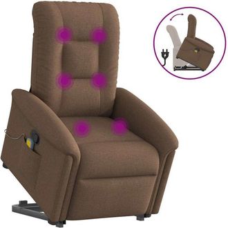 vidaXL Vidaxl - Silla De Masaje Reclinable De Pie De Tela Marr&oacute;n