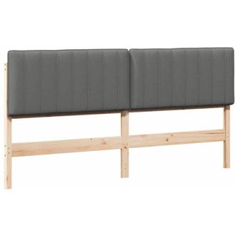 vidaXL Upholstered Headboard Brown and Light Grey 200 cm vidaXL