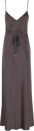 Antonelli Lukas Dress - Dames - Maxi kleedjes - Paars - M - Leer - Kleedjes