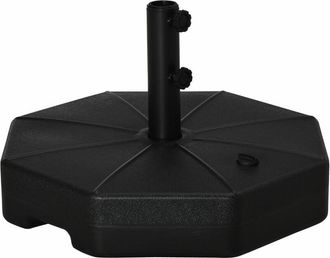 OUTSUNNY Base De Sombrilla Rellenable De Agua 28 Kg O Arena 40 Kg Soporte De Parasol Octagonal Apto Para Postes De 38mm 48 Mm Para Jard&iacute;n Terraza &Oslash;60x36 Cm