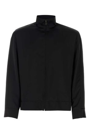 Valentino Garavani Zwarte Satijnen Sweatshirt