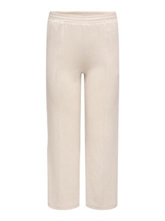 Only Carmakoma Jerseyhose ONLY CARMAKOMA CARGRETCHEN LONG WIDE PANT JRS, Damen, Gr. L (50/52), N-Gr, birch detail:melange, Jersey, Obermaterial: 78% Polyester, 17% V