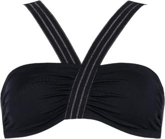 Eres Eres, Badmode, Dames, Zwart, S, Spandex, Gestreepte Cross-Strap Bikini Top