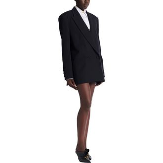 Balmain Oversized grain de poudre jacket in Black at Nordstrom, Size 38 Eu