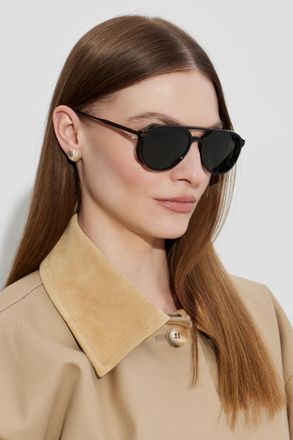 Linda Farrow Sutton Sunglasses, Unisex, Black