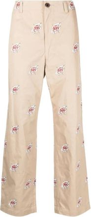 Junya Watanabe Straight Broeken - Heren - Straight fit broeken - Beige - M - Katoen - Broeken